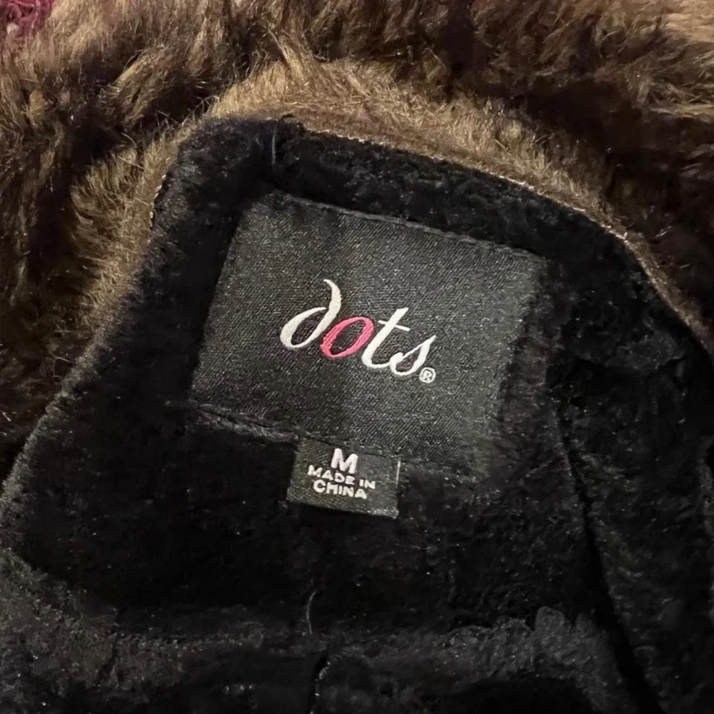 vest black grunge faux fur–trim - Picture 4 of 8